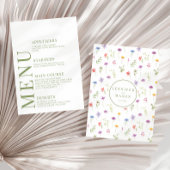 Meadow kleurrijke wildflower boho bruiloft menu ka