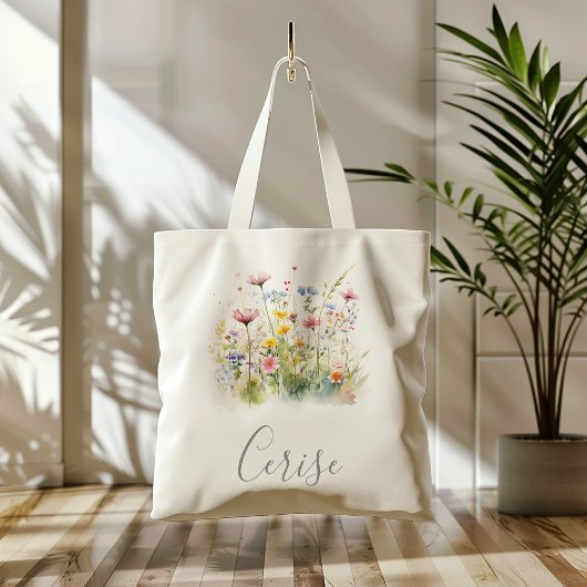 Meadow Kleurrijke Wildflower Bruidsmeisje Tote Bag