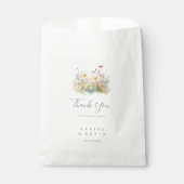 Meadow Kleurrijke Wildflower Dank u bruiloft Bedankzakje (Voorkant)