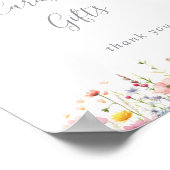 Meadow Kleurrijke Wildflower Kaarten en Geschenken Poster (Hoek)