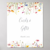 Meadow Kleurrijke Wildflower Kaarten en Geschenken Poster (Voorkant)