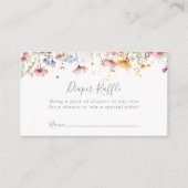 Meadow Kleurrijke Wildflower Luier Raffle Ticket Informatiekaartje (Voorkant)