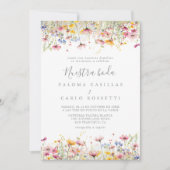 Meadow Kleurrijke Wildflower Nuestra Boda Wedding Kaart (Voorkant)