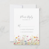 Meadow Kleurrijke Wildflower RSVP (Voorkant)