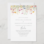Meadow Kleurrijke Wildflower Spaanse bruiloft Kaart (Voorkant)