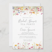 Meadow Kleurrijke Wildflower Vrijgezellenfeest Tea Kaart (Voorkant)