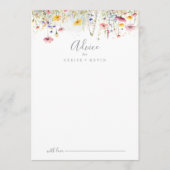 Meadow Kleurrijke Wildflower Wedding Advieskaart (Voorkant)