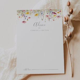 Meadow Kleurrijke Wildflower Wedding Advieskaart