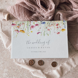 Meadow Kleurrijke Wildflower Wedding Gastenboek