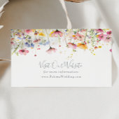 Meadow Kleurrijke Wildflower Wedding Website Informatiekaartje