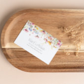 Meadow Kleurrijke Wildflower Wedding Website Informatiekaartje