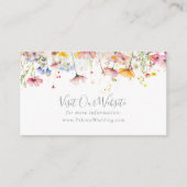 Meadow Kleurrijke Wildflower Wedding Website Informatiekaartje (Voorkant)