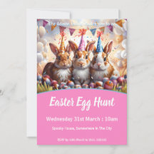 Meadow Konijnen Pasen Ei Hunt Uitnodiging