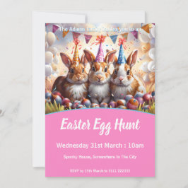 Meadow Konijnen Pasen Ei Hunt Uitnodiging