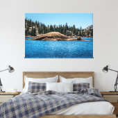 Meadow Lake Rock Island Canvas Afdruk (Insitu (Slaapkamer))