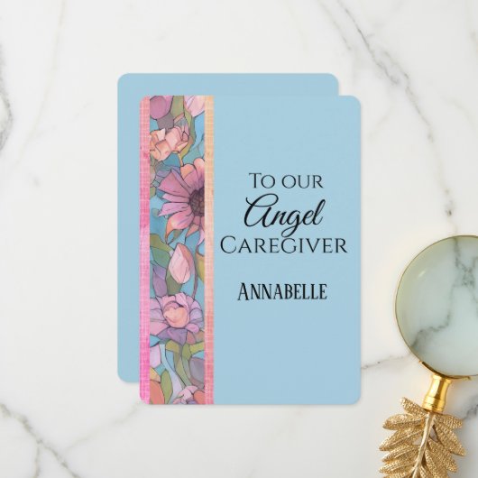 Meadow Lane Caregiver Kaart (Voorkant / Achterkant in situ)