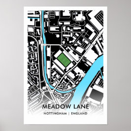 Meadow Lane Poster - Historisch huis van Notts Cou