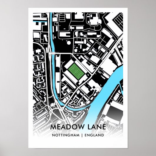 Meadow Lane Poster - Historisch huis van Notts Cou (Voorkant)
