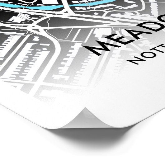 Meadow Lane Poster - Historisch huis van Notts Cou (Hoek)