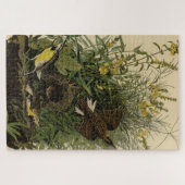 Meadow Lark van de Amerikaanse vogels van Audubon Legpuzzel (Horizontaal)