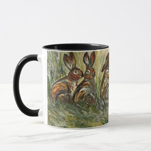 Meadow Matchup Playful Hares in a Meadow Rabbits Mok (Links)