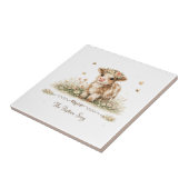 Meadow Melody cow paper plates Tegeltje (Zijkant)