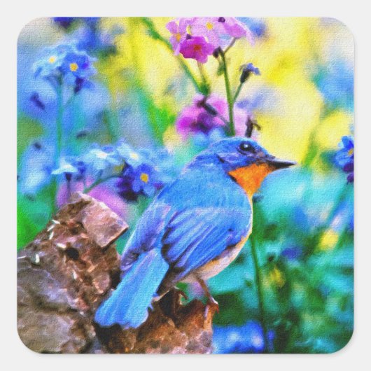 Meadow Melody Vierkante Sticker (Voorkant)