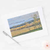 Meadow met Aspens Rechthoekige Sticker (Envelop)