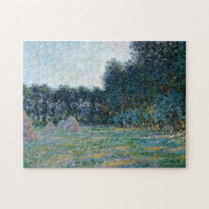 Meadow met Haystacks bij Giverny Monet Fine Art Legpuzzel