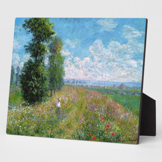 Meadow met Poplars door Claude Monet Fotoplaat (Zijkant)