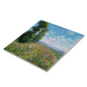Meadow met Poplars door Claude Monet Tegeltje (Zijkant)