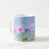 Meadow met prachtige pastelbloemen koffiemok (Voorkant links)