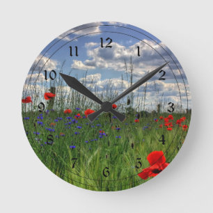 Meadow met Wildbloemen Ronde Klok
