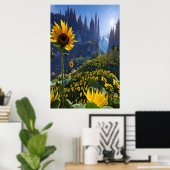 Meadow met zonnebloemen | AI Art Poster (Thuiskantoor)