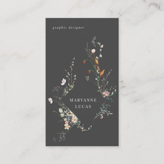 Meadow Minimal Floral Visitekaartje (Voorkant)