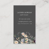Meadow Minimal Floral Visitekaartje (Achterkant)