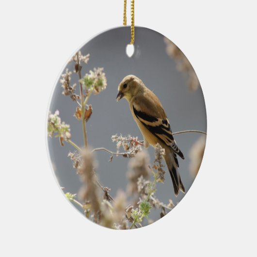 Meadow Mint Goldfinch Keramisch Ornament (Rechts)