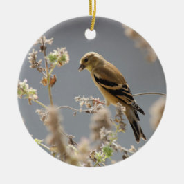Meadow Mint Goldfinch Keramisch Ornament