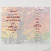 Meadow of Love & Autumn Tree Huwelijksprogramma Fl (Achterkant)