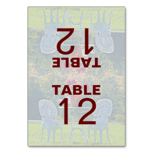Meadow of Love Autumn Wedding Folded Table Kaart