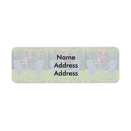 Meadow of Love herfst bruiloft retour adres Etiket (Voorkant)