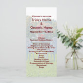 Meadow of Love - Herfstboom Bruiloft Programmakaart (Staand voorkant)