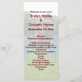 Meadow of Love - Herfstboom Bruiloft Programmakaart (Voorkant)