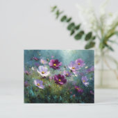 Meadow of Purple Wildflowers in Bloom Briefkaart (Staand voorkant)