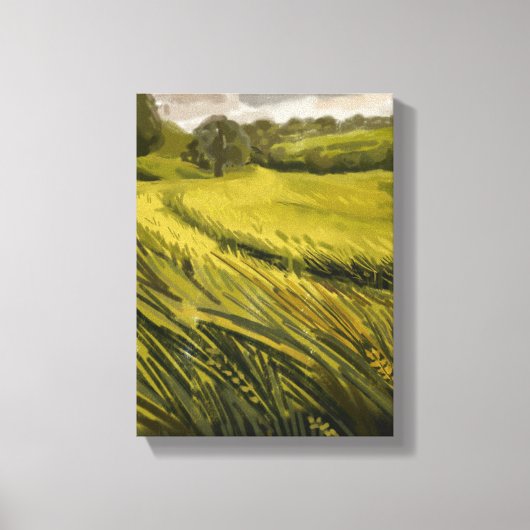 Meadow Painting - Still-Life Illustration Canvas Afdruk (Voorkant)