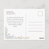 Meadow Pastel Franse Rozen Bedankt Briefkaart (Achterkant)