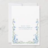 Meadow Pastel Franse Rozen Bloemenbruiloft Kaart (Achterkant)