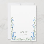 Meadow Pastel Franse Rozen Bloemenbruiloft Kaart (Achterkant)