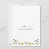 Meadow Pastel Franse Rozen Bloemenbruiloft Kaart (Achterkant)