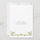 Meadow Pastel Franse Rozen Bloemenbruiloft Kaart (Achterkant)